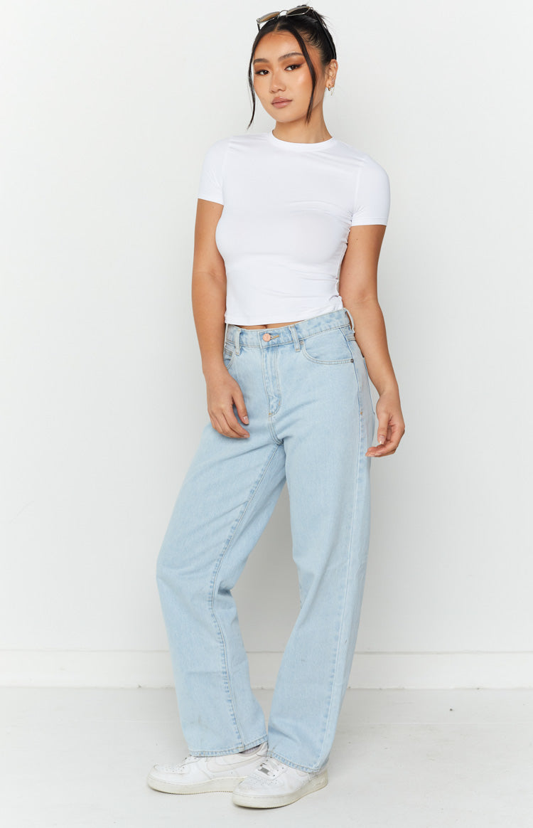 ABRAND A Bleached Stone Slouch Jeans