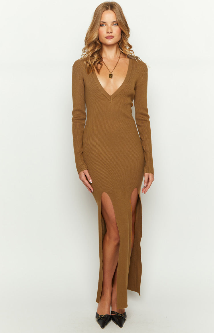 Lioness Opulence Camel Maxi Dress