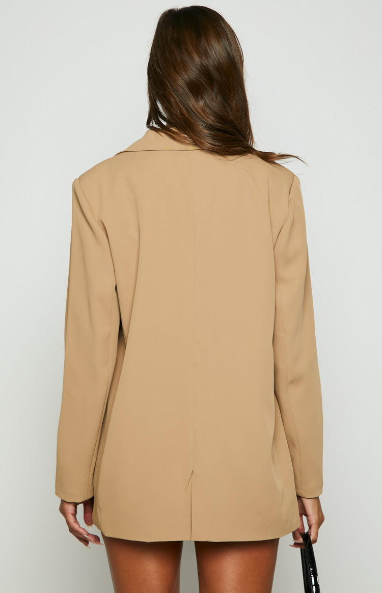 Logan Tan Oversized Blazer