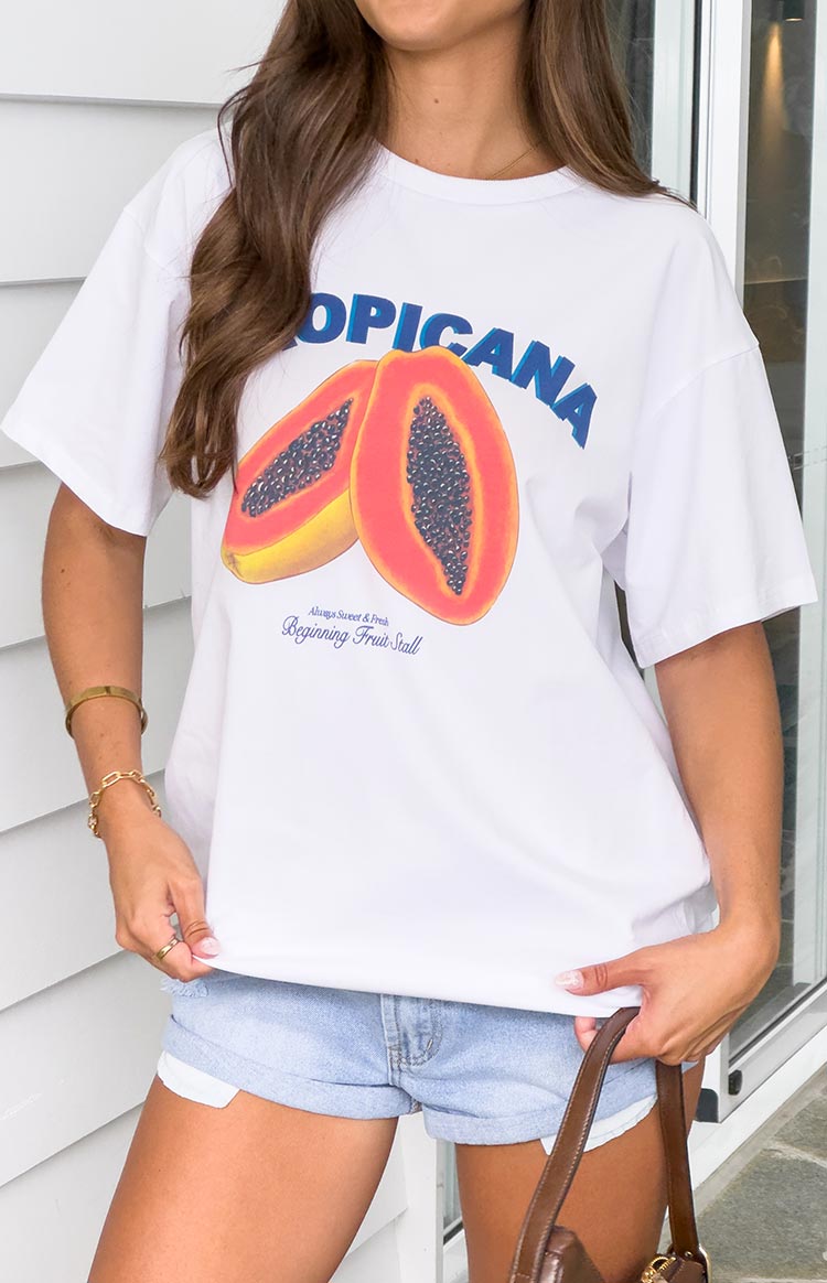 Tropicana White Tee