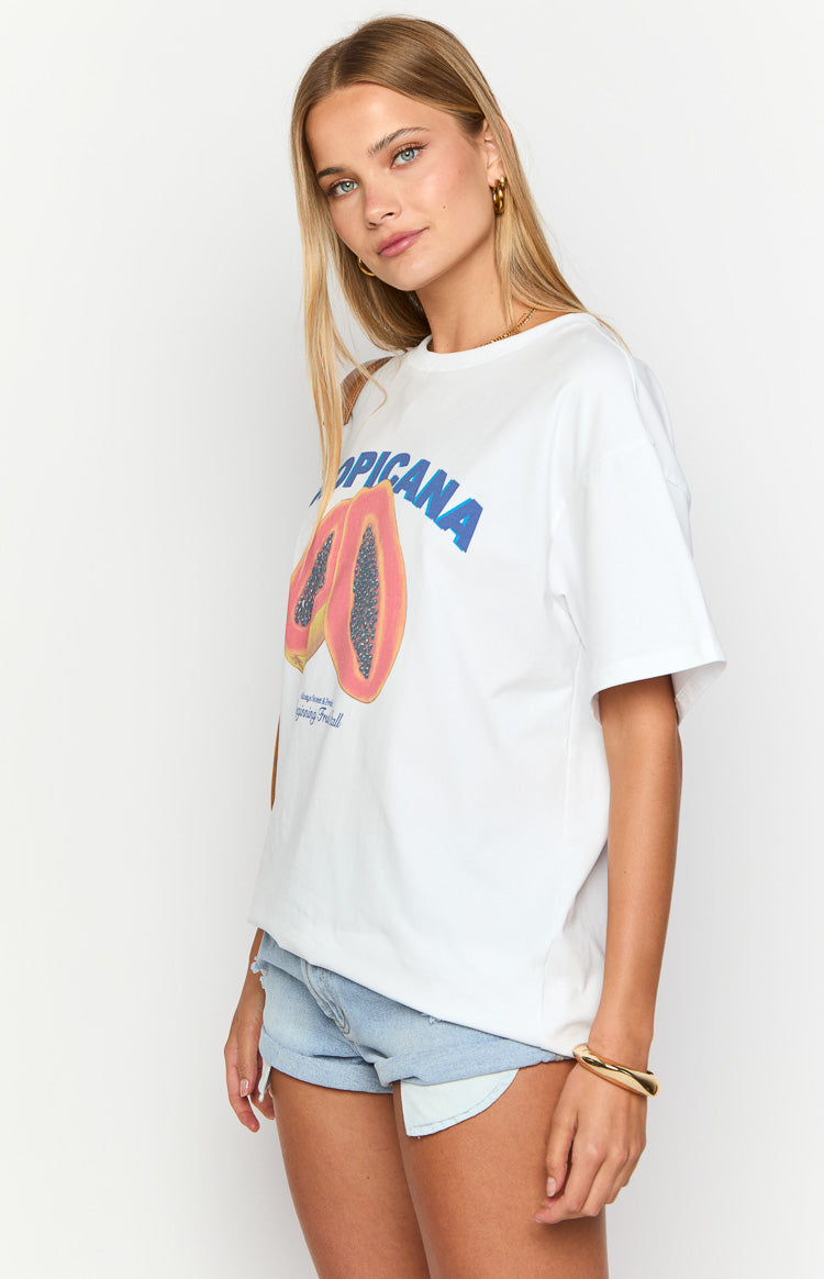 Tropicana White Tee